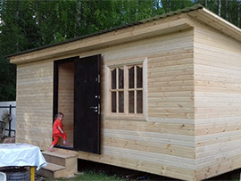 строительство деревянной бытовки на заказ