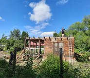 демонтаж старого деревянного дома на участке в Обнинске