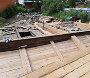 демонтаж старого деревянного дома на участке в Обнинске