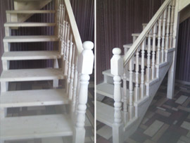 лестница из сосны