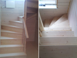 лестница лиственница