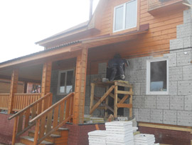 облицовка фасада в Обнинске