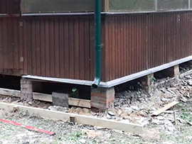 убрали старую отмостку