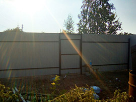 заборы профлист поселок