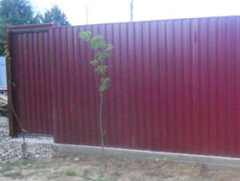 заборы профлист поселок